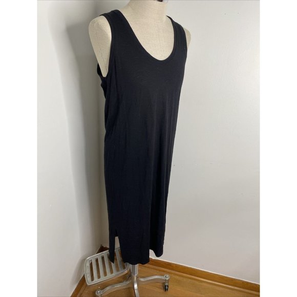 Madewell Maxi Dress Size L Black Tank Sleeveless Round Neck Long - Picture 5 of 9